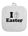 I Egg Cross Easter Design White Fabric Pot Holder Hot Pad by TooLoud-Pot Holder-TooLoud-White-Davson Sales