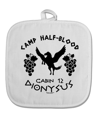 Camp Half Blood Cabin 12 Dionysus White Fabric Pot Holder Hot Pad by TooLoud-Pot Holder-TooLoud-White-Davson Sales