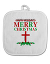 No Happy Holidays&#44; Merry Christmas White Fabric Pot Holder Hot Pad-Pot Holder-TooLoud-White-Davson Sales