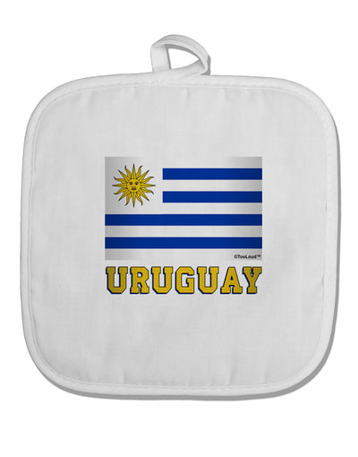 TooLoud Uruguay Flag White Fabric Pot Holder Hot Pad-Pot Holder-TooLoud-White-Davson Sales