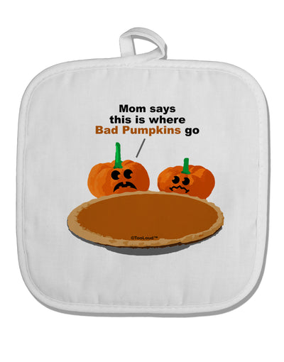 Where Bad Pumpkins Go White Fabric Pot Holder Hot Pad-Pot Holder-TooLoud-White-Davson Sales