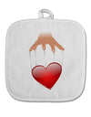 Heart on Puppet Strings White Fabric Pot Holder Hot Pad-Pot Holder-TooLoud-White-Davson Sales