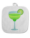 Green Margarita with Lime - Cinco de Mayo White Fabric Pot Holder Hot Pad by TooLoud-Pot Holder-TooLoud-White-Davson Sales