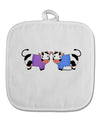 Cute Pair of Sweater Cows White Fabric Pot Holder Hot Pad-Pot Holder-TooLoud-White-Davson Sales