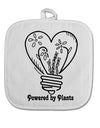 TooLoud Powered by Plants White Fabric Pot Holder Hot Pad-PotHolders-TooLoud-Davson Sales