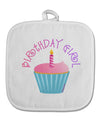 Birthday Girl - Candle Cupcake White Fabric Pot Holder Hot Pad by TooLoud-Pot Holder-TooLoud-White-Davson Sales