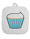 Cute Cupcake with Sprinkles - Heart Eyes White Fabric Pot Holder Hot Pad by TooLoud-Pot Holder-TooLoud-White-Davson Sales