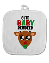 Cute Baby Reindeer Matching Deer White Fabric Pot Holder Hot Pad-Pot Holder-TooLoud-White-Davson Sales