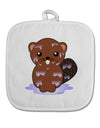 Cute Wet Beaver White Fabric Pot Holder Hot Pad-Pot Holder-TooLoud-White-Davson Sales