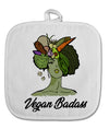 TooLoud Vegan Badass White Fabric Pot Holder Hot Pad-PotHolders-TooLoud-Davson Sales