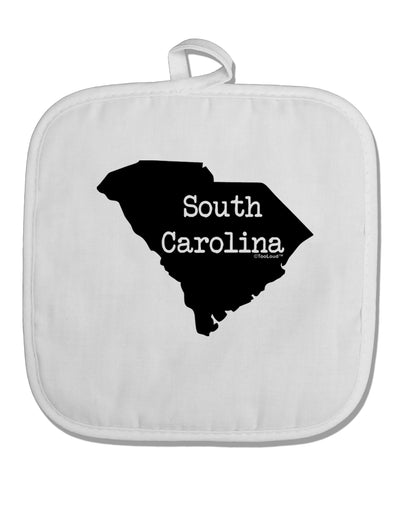 South Carolina - United States Shape White Fabric Pot Holder Hot Pad by TooLoud-Pot Holder-TooLoud-White-Davson Sales