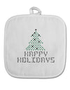 Happy Holidays Sparkles White Fabric Pot Holder Hot Pad-Pot Holder-TooLoud-White-Davson Sales