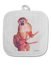 Monkey in Tree Watercolor White Fabric Pot Holder Hot Pad-Pot Holder-TooLoud-White-Davson Sales