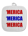 Merica Merica Merica - Red and Blue White Fabric Pot Holder Hot Pad-Pot Holder-TooLoud-White-Davson Sales