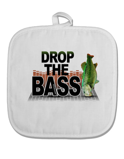 Drop The Bass Fish White Fabric Pot Holder Hot Pad-Pot Holder-TooLoud-White-Davson Sales