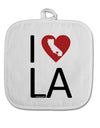I Heart Los Angeles White Fabric Pot Holder Hot Pad-Pot Holder-TooLoud-White-Davson Sales