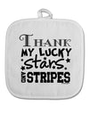 Thank My Lucky Stars and Stripes White Fabric Pot Holder Hot Pad by TooLoud-Pot Holder-TooLoud-White-Davson Sales