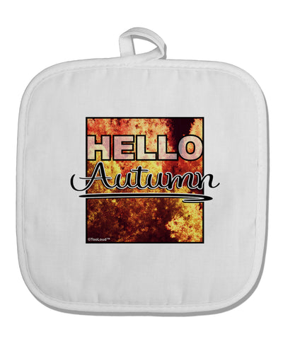 Hello Autumn White Fabric Pot Holder Hot Pad-Pot Holder-TooLoud-White-Davson Sales