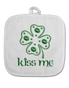 Kiss Me Clover White Fabric Pot Holder Hot Pad-Pot Holder-TooLoud-White-Davson Sales