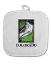 Colorado White River Text White Fabric Pot Holder Hot Pad-Pot Holder-TooLoud-White-Davson Sales