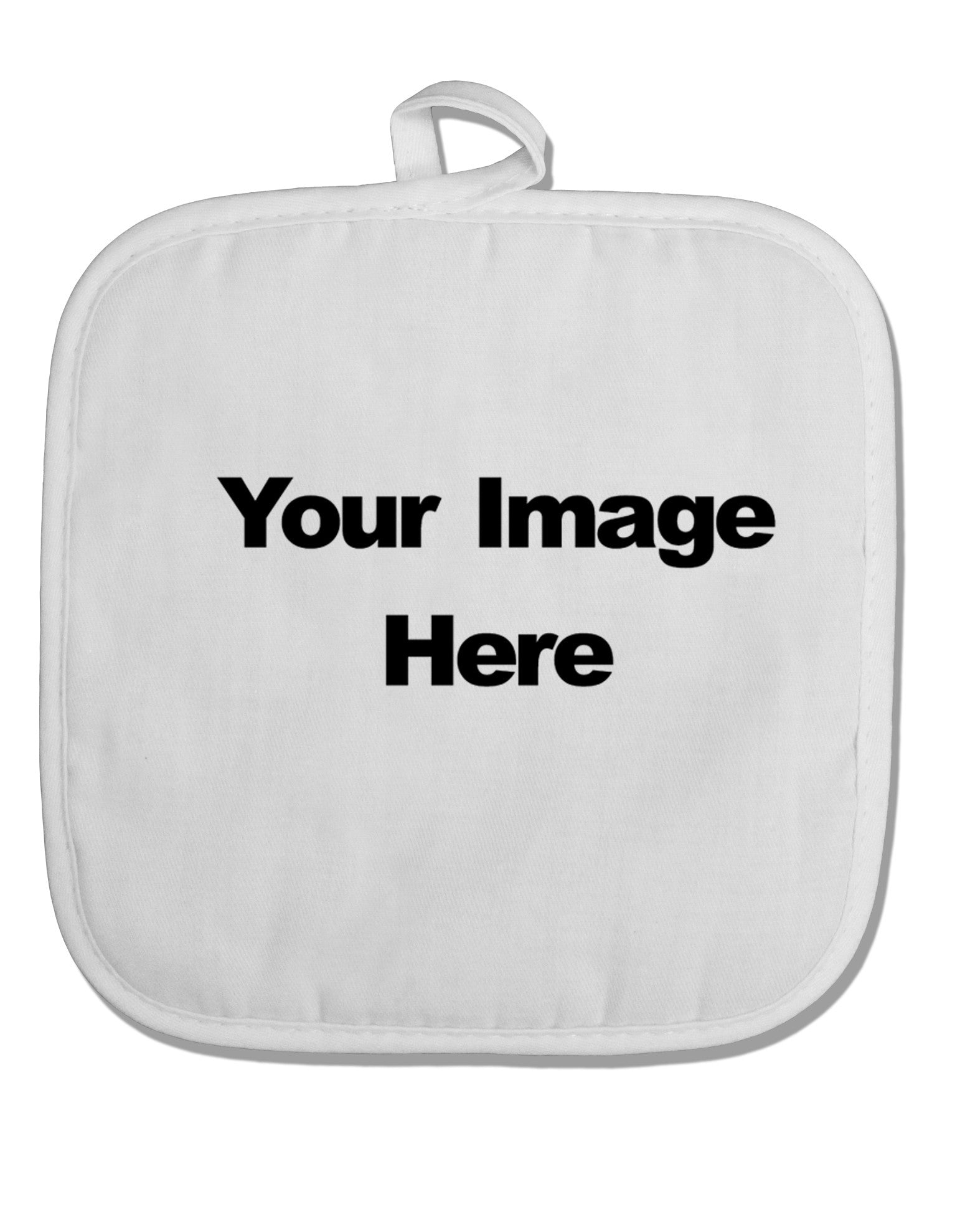 Custom Personalized Image and Text Fabric Pot Holder Hot Pad-Pot Holder-TooLoud-White-Davson Sales