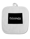 Colorado - United States Shape White Fabric Pot Holder Hot Pad-Pot Holder-TooLoud-White-Davson Sales