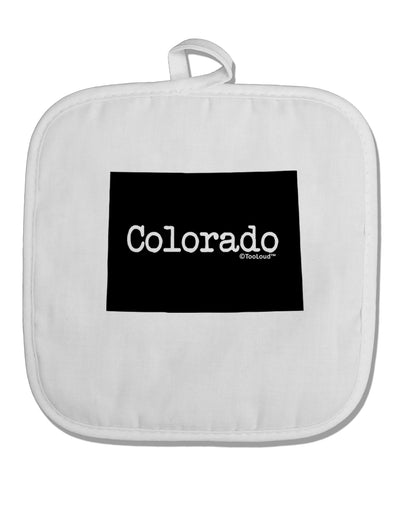 Colorado - United States Shape White Fabric Pot Holder Hot Pad-Pot Holder-TooLoud-White-Davson Sales