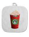 Merry Christmas Latte Cup White Fabric Pot Holder Hot Pad-Pot Holder-TooLoud-White-Davson Sales