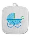 Baby Boy Carriage White Fabric Pot Holder Hot Pad-Pot Holder-TooLoud-White-Davson Sales