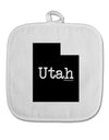 Utah - United States Shape White Fabric Pot Holder Hot Pad by TooLoud-Pot Holder-TooLoud-White-Davson Sales