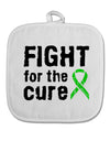 Fight for the Cure - Lime Green Ribbon Lyme Disease White Fabric Pot Holder Hot Pad-Pot Holder-TooLoud-White-Davson Sales