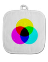 CMYK Color Model White Fabric Pot Holder Hot Pad by TooLoud-Pot Holder-TooLoud-White-Davson Sales