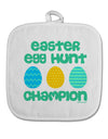 Easter Egg Hunt Champion - Blue and Green White Fabric Pot Holder Hot Pad by TooLoud-Pot Holder-TooLoud-White-Davson Sales