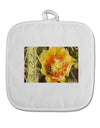 Bee Cactus with Text White Fabric Pot Holder Hot Pad-Pot Holder-TooLoud-White-Davson Sales