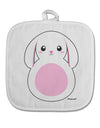 TooLoud Cute Bunny with Floppy Ears - Pink White Fabric Pot Holder Hot Pad-Pot Holder-TooLoud-White-Davson Sales