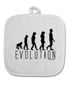 Evolution of Man White Fabric Pot Holder Hot Pad by TooLoud-Pot Holder-TooLoud-White-Davson Sales