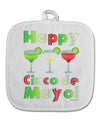 Margaritas - Mexican Flag Colors - Happy Cinco de Mayo White Fabric Pot Holder Hot Pad by TooLoud-Pot Holder-TooLoud-White-Davson Sales