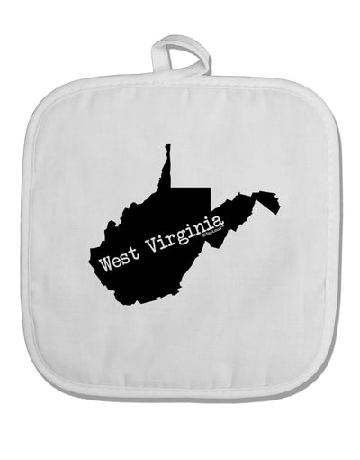 West Virginia - United States Shape White Fabric Pot Holder Hot Pad-Pot Holder-TooLoud-White-Davson Sales