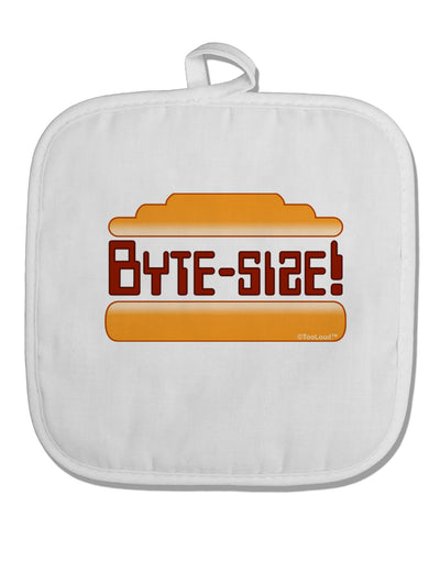 Byte Size White Fabric Pot Holder Hot Pad-Pot Holder-TooLoud-White-Davson Sales