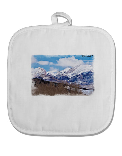 Pikes Peak White Fabric Pot Holder Hot Pad-Pot Holder-TooLoud-White-Davson Sales