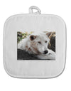 Laying White Wolf White Fabric Pot Holder Hot Pad-Pot Holder-TooLoud-White-Davson Sales