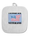 Support Our Veterans White Fabric Pot Holder Hot Pad-Pot Holder-TooLoud-White-Davson Sales