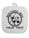 Personalized Birthday Boy Space with Customizable Name White Fabric Pot Holder Hot Pad-Pot Holder-TooLoud-White-Davson Sales