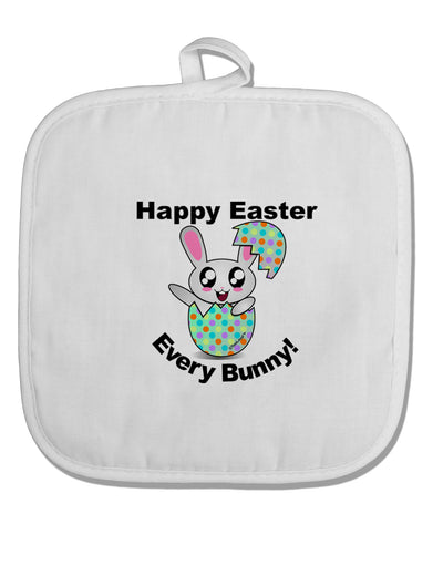 Happy Easter Every Bunny White Fabric Pot Holder Hot Pad by TooLoud-Pot Holder-TooLoud-White-Davson Sales