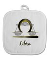 Libra Symbol White Fabric Pot Holder Hot Pad-Pot Holder-TooLoud-White-Davson Sales