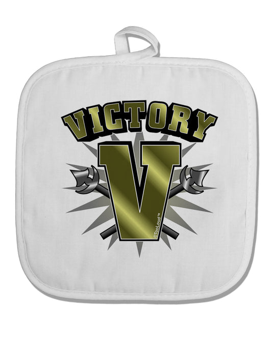 TooLoud Victory V White Fabric Pot Holder Hot Pad-Pot Holder-TooLoud-White-Davson Sales