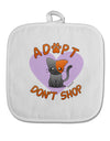 Adopt Don't Shop Cute Kitty White Fabric Pot Holder Hot Pad-Pot Holder-TooLoud-White-Davson Sales