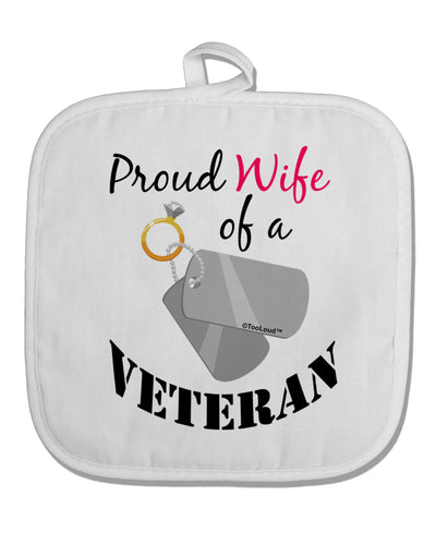 Wife of Veteran White Fabric Pot Holder Hot Pad-Pot Holder-TooLoud-White-Davson Sales