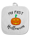 My First Halloween White Fabric Pot Holder Hot Pad by TooLoud-Pot Holder-TooLoud-White-Davson Sales