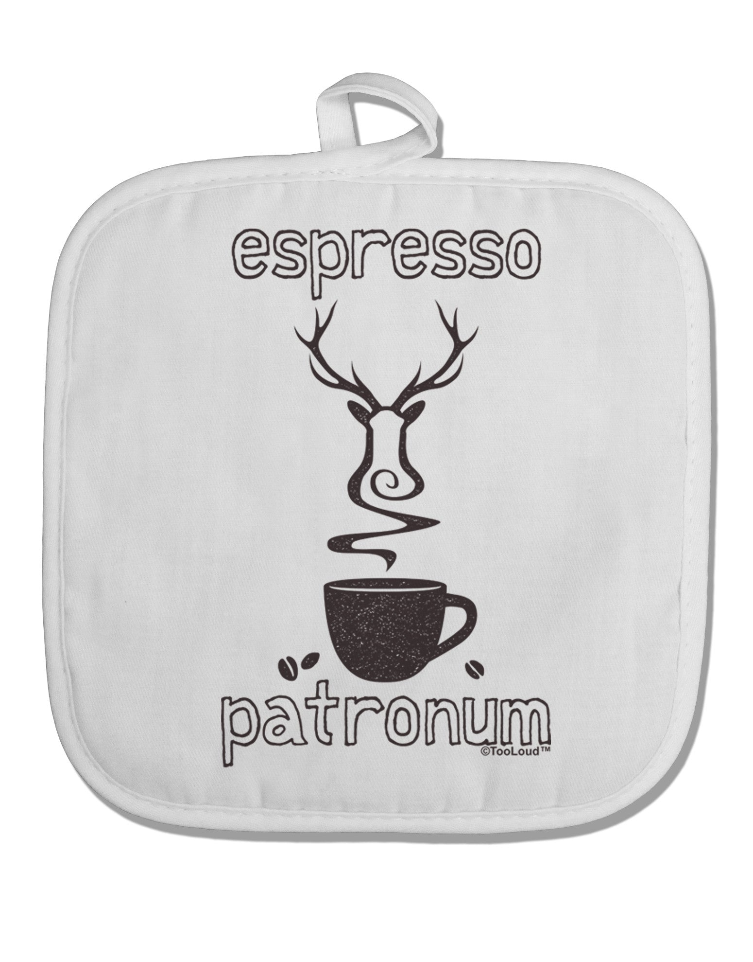 Espresso Patronum White Fabric Pot Holder Hot Pad-Pot Holder-TooLoud-White-Davson Sales